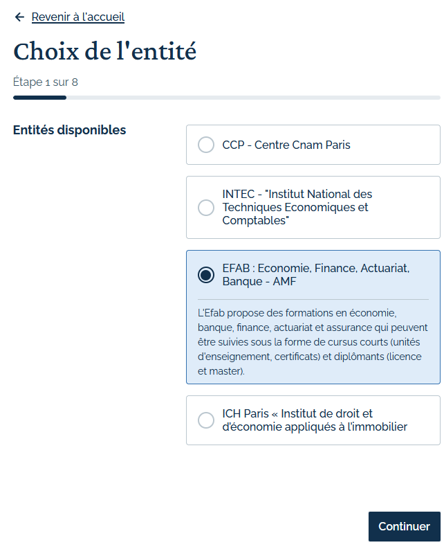 Scolarité Efab