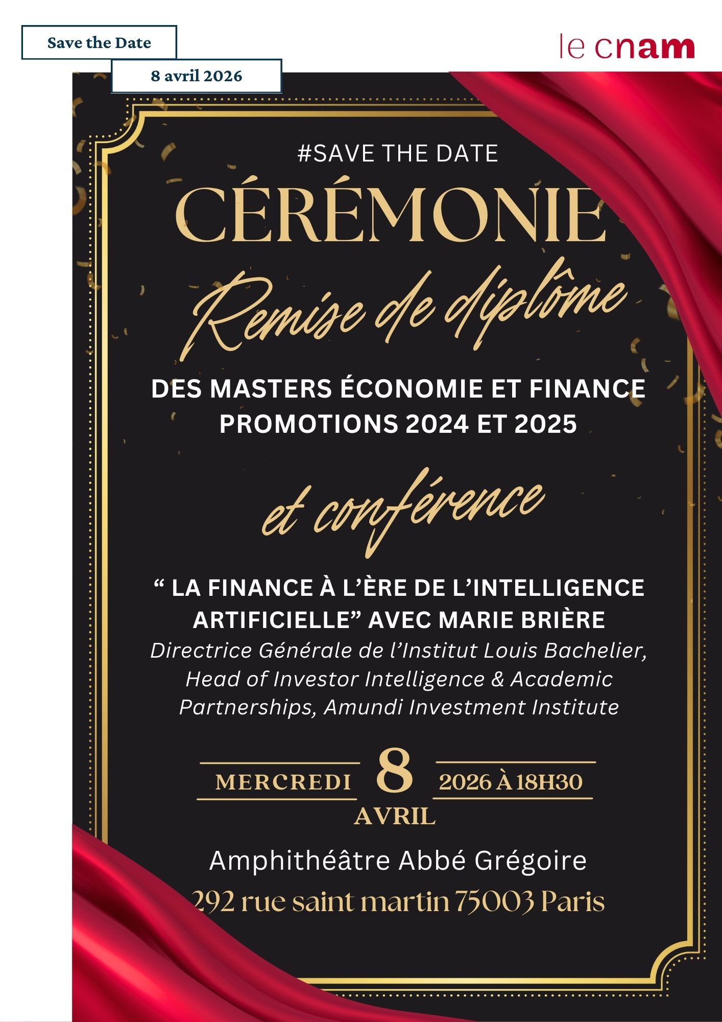 Save the date remise de diplôme Efab